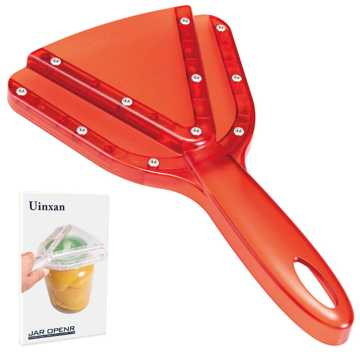 Uinxan Jar Opener for Weak Hand & Seniors with Arthritis,Easy Twist Off Bottle Caps,Patent | Unique Kitchen Gadgets, Christmas Gifts for Elderly/Women/Men(Red)