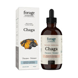 Forage Hyperfoods- Alcohol-Free Canadian Wild Chaga Superfood Liquid Supplement Mushroom Extract Tincture, Vegan, Non-GMO, Natural Immune System Booster, 118ML