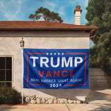 Trump 2024 flag 3x5 with 2 Brass Grommets Trump Vance 2024 Flag for Outside MAGA Trump Flags Indoor Make America Great Again Flag for Garden Outdoor Decorations