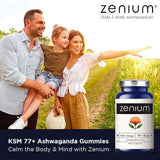 Zenium Ashwagandha Gummies – 3000mg – High-Potency KSM-66 Ashwagandha – Vegan, Non-GMO, Gluten-Free – 60 Peach-Mango Gummies