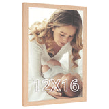 JDZIVTOP Natural 12x16 Picture Frame, 16x12in Poster Frame Rustic Beige, 12 by 16 Canvas Frame, Gallery Family Concert Portrait Photo Wall Frame, Anniversary/Birthday/Wedding/Thank you/Christmas Gift