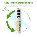 EBL AAA Rechargeable Batteries 24 Counts, Ni-MH Rechargeable AAA Batteries 1100mAh 1.2V Batteries