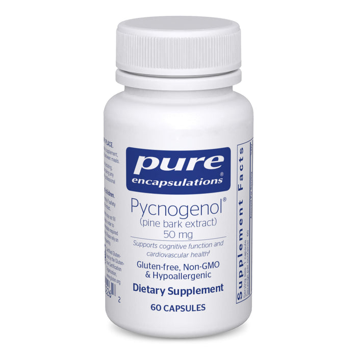 Pure Encapsulations Pycnogenol (Pine Bark Extract) 50 mg | Hypoallergenic Supplement to Support Cognitive Function and Cardiovascular Health | 60 Capsules