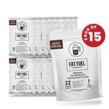 Fat Fuel Company - Instant Keto Cocoa, Made with Organic Cocoa Powder, Stir Cocoa Chocolate Powder with Hot or Cold Water, Low Carb Cocoa Drink, 15 Servings