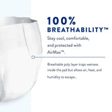 Prevail AIR Overnight Incontinence Briefs - Unisex Adult Incontinence Briefs with Tabs - Disposable Adult Diaper for Men& Women - Overnight Absorbency - Size 2, 18 Count Bag