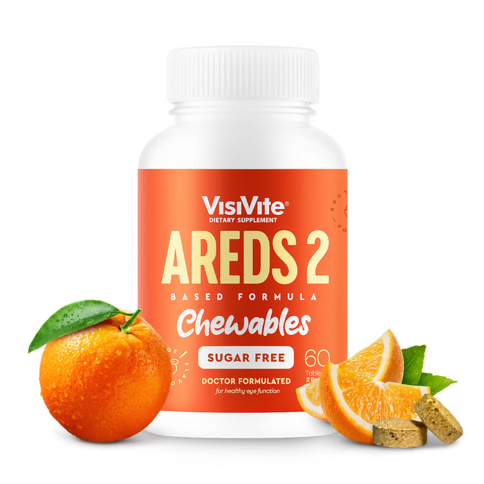 AREDS 2 Sugar-Free Eye Vitamins - Alternative to Lutein Gummies for Eyes - Lutein for Eye Health - Premium Sugar-Free Eye Vitamins - Eye Care Supplements for Adults (Chewable Tablets)