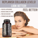 Premium Multi Collagen Peptides Pills - Hydrolyzed Collagen Capsules for Men and Women Types 1 2 3 5 10 - Radiant Skin Hair and Nails - Support to Bones Joints and Muscles - 90 Capsules