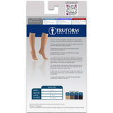 Truform Sheer Compression Stockings, 8-15 mmHg, Women's Knee High Length, 20 Denier, Black, Large