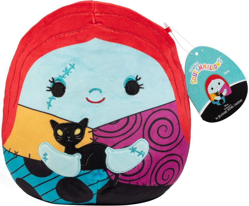 Squishmallows Original 8-Inch Sally with Cat - Nightmare Before Christmas - Official Jazwares Halloween Plush - Collectible Soft & Squishy Stuffed Animal Toy - Gift for Kids, Girls & Boys