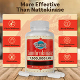 Pepeior Lumbrokinase 200mg (Max Activity 1,500,000 LKU) - Lumbrokinase Enzymes Supplement, More Effective Than Nattokinase - 90 Capsules