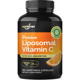 NutriPeeps Liposomal Vitamin C 1600mg, 180 Capsules, Ultra Max Absorption, Fat Soluble VIT C Pills, Immune System Support, Collagen Booster, Antioxidant, Non-GMO, Vegan Pills