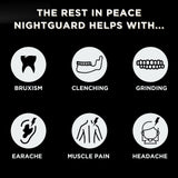 Rest in Peace Night Guard - Pack of Two Moldable Mouth Guard for Teeth Grinding Clenching Bruxism (Clear)