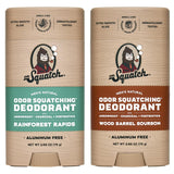 Men's Natural Deodorant - Aluminum-Free Deodorant from Dr. Squatch - Natural Deodorizer - made w/charcoal - Deodorant for Men - Smell fresh with Rainforest Rapids and Wood Barrel Bourbon (2 Pk)