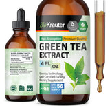 BIO KRAUTER Green Tea Extract Tincture - Organic Green Tea Supplements with EGCG - Potent Antioxidant Source - Immune Support Supplement - Alcohol and Sugar Free - Vegan Drops 4 Fl.Oz.