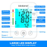 Blood Pressure Monitor Upper Arm Large Cuff, Backlit Large LED Screen, Automatic Digital BP Machine, Adjustable BP Cuff, Irregular Heartbeat & Hypertension Detector, BPM Model - 2008 A-Bath