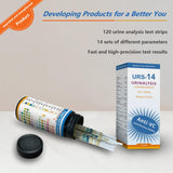 Reagent Strips for Urinalysis-14 Full-Panel Check-Up Urine Test Strips 120ct,SG, Urinalysis Testing Kit for pH, BLO, Prot, Ket, SGR, CRE, Bil, VIT C, UTI, More