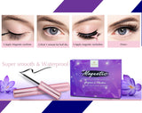 Updated 3D 6D Magnetic Eyelashes with Eyeliner Kit- 2 Tubes of Eyeliner & 10 Pairs Eyelashes Kit-With Natural Look & Reusable False lashes -No Glue Need