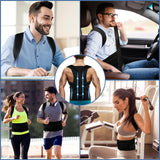 ABACKH Back Brace Posture Corrector for Women and Men - Adjustable Posture Back Brace for Upper and Lower Back Pain Relief - Improve Back Posture and Lumbar Support,Large(Waist:32-36 Inches)