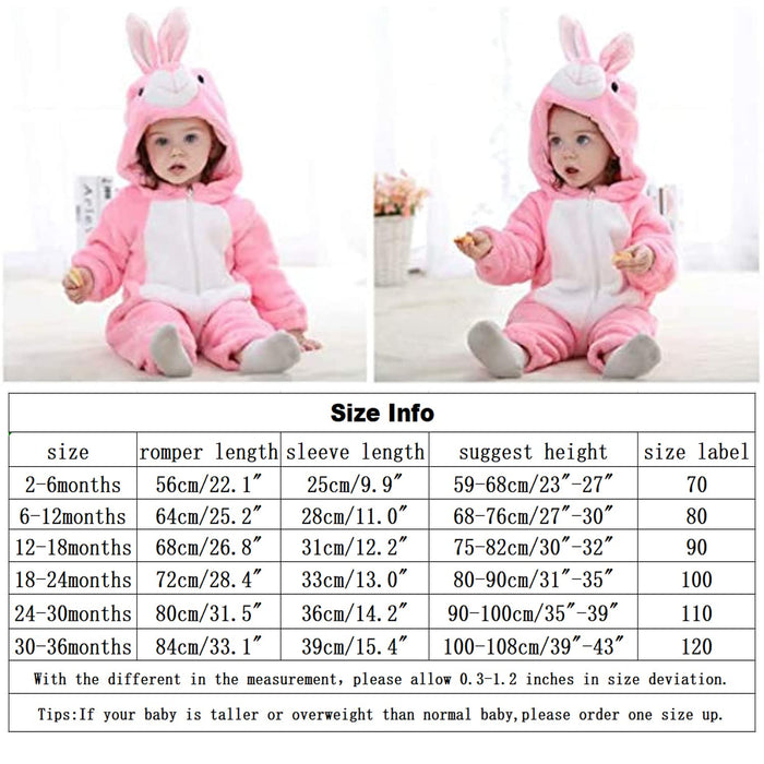 Baby Bunny Costumes Unisex Toddler Outfit Halloween Dress Up Romper 24-30 Months