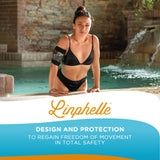 Linphelle Waterproof PICC Line Shower Cover – PICC Line Sleeve Cover for Upper Arm in Neoprene, Usable for Sea or Pool Bathing, Shower Sleeve for PICC Line, Glucose Sensors, Black, Size Large