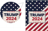 WENWELL Large Donald Trump 2024 House Garden Flags 28 x 40 Inch,Make America Great Again Burlap Yard Sign Decorations,Trump is our President Banners for Outdoor Double Sided