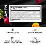 Amen Eyes Lutein Zeaxanthin Supplement - Marigold Red Beet Root Black Pepper - Eye Care, Vision Support Vitamins Formula - 3-Month Supply - Non-GMO - Vegan - 90 Capsules