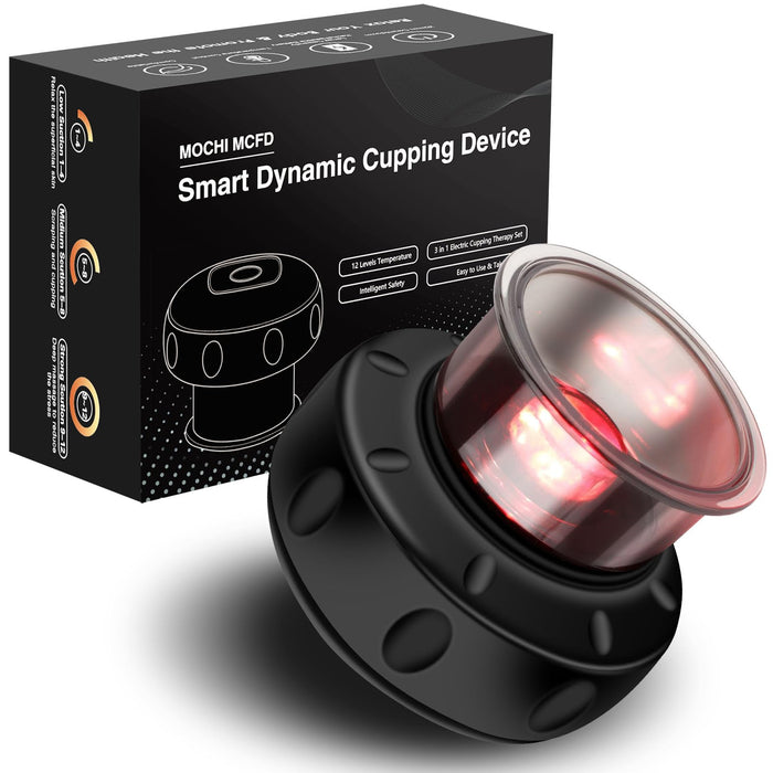 MOCHI MCFD Electric Cupping Therapy Set, Smart Dynamic Cupping Machine Cellulite Massager 3 in 1 Massage Vacuum Therapy Machine Scrapping Cupping Tool with 12 Levels Temperature & Suction