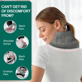 Microwavable Heating Pad for Neck and Shoulders Back 33 * 6" Extra Long Weighted Microwave Moist Heat Pack for Cramps, Pain Relief Warm Compress Neck Wrap to Relax Sore Muscles, Joints, 2 Pack