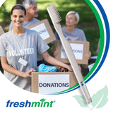 FRESHMINT (144 Pack Individually Wrapped 30 Tuft Soft Nylon Bristle Adult Toothbrush