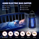 Swift Catch Bug Zapper Outdoor, Mosquito Zapper 2 in 1 with LED Night Light, Odorless and Physical Mosquito Killer, 4000V Electric Fly Zapper for Outside, Patio, Backyard, Garden