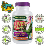 Hippie Farms Liver Cleanse Support Supplement w Milk Thistle - Nature's Secret Agent Blend - 60 Vegan Capsules