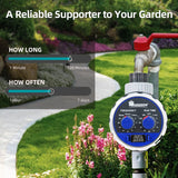 YARDEEN Water Timer Electronic Hose Sprinkler Garden Irrigation Controller Two Dial,No Water Pressure Required