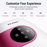 FIT KING Hand Massager with Heat for Hand Massage and Circulation - Cordless & Portable & Touch Screen - Ideal Gifts for Women Mom Wife Friends - FSA HSA Eligible