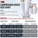 +MD 4 Pairs Compression Socks (15-20mmHg) for Women & Men - Cushion Knee High Socks for Running, Medical, Athletic, Nurses, Travels, Edema, Anti-DVT, Varicose Veins, Shin Splints 4White 9-11