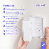 Award Winning Child Proof Outlet Cover | Baby Proof Wall Outlet Cover Box | Outlet Covers Baby Proofing | Outlet Box Cover | Electrical Outlets | Baby Outlet Cover | Outlet Protector | Outlet Lock