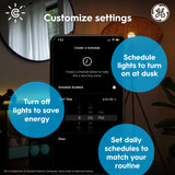 GE CYNC A19 Smart LED Light Bulbs, Soft White, Bluetooth and WiFi Light Bulbs, 60W Equivalent, Work with Amazon Alexa and Google Home, 2 Count (Pack of 1)