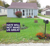 Vrogadso Anti Trump Yard Signs Hate WIll Not Make America Great Sign Political Campaign Election Lawn Trump Yard Sign with Yard Stake 12''x18'' Large