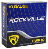 Rockville RW10CA 10" 800 Watt Under-Seat Slim Amplified Car Subwoofer +Wire Kit