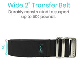 Vive Gait Belt (60 Inch) - Transfer Assist Device for Caregiver, Nurse, Therapist, Seniors, Elderly, Bariatric, Occupational and Physical Therapy - Medical Nursing Safety - Walking & Standing Aid