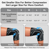 Knee Braces for Knee Pain, Sportneer Knee Compression Sleeve for Men and Women, Knee Support for Joint Pain Relief, Running, Hiking, Working, Basketball, Volleyball, Gym, Meniscus Tear, ACL, Arthritis Pain Relief (Medium(16"-18.5"))