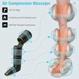 QUINEAR Leg Massager for Circulation and Pain Relief, Full Leg Compression Massager with Heat 2 Extender 3Heat 3Mode 3Intensity Sequential Compression Boots for Cramps Edema Swelling