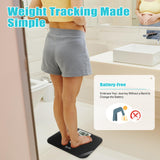 Oversized Scale for Body Weight 550lbs, Battery-Free Digital Bathroom Scales, Healcan Extra Wide Weight Scale, No Batteries Needed, 8mm Temper Glass, Heavy Duty, Black