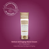 Retinol Anti-Aging Hand Cream – The Original Brand For Younger Looking Hands –Rich, Velvety Hand Cream Conditions & Protects Skin, Nails & Cuticles – Vitamin A Minimizes Age’s Effect on Skin