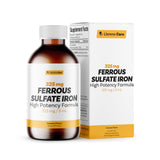 Ferrous Sulfate 325mg Liquid Iron 65mg of Elemental Iron by Llorens Care - 6 oz - Caramel Flavor (6 oz, Caramel)