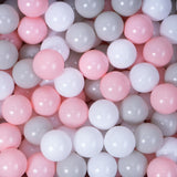 MoonxHome Ball Pit Balls for Toddlers, BPA Free Crush Proof Plastic Toy Balls for Ball Pit, Ideal Gift for Christmas Balls for Play Tent 2.15 Inch Pack of 100 White Light-Grey Light-Pink