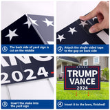 Probsin Trump Vance 2024 Yard Sign Double Sided 16" x 24" President Trump Vice President Vance MAGA Signs Voted for Trump Vance Outdoor Decorations for Lawn, Garden, Window, Party Supplies (Blue)