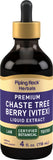 Piping Rock Chaste Tree Berry Liquid Extract | 4 fl oz | Vitex Tincture Drops | Premium Botanical Supplement | Alcohol Free, Non-GMO, Gluten Free