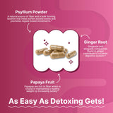Poop Like a Champion The Max Detox - Acai, Psyllium Husk, Ginger Root Detox, 60 Capsules, Supports Regularity & Promotes Gut Health Supplement