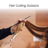 CIICII Hair Cutting Scissors Shears Set, Professional Hairdressing Scissors Kit (Hair Beard Trimming Shaping Grooming Thinning Shears) for Men Women Hairdresser Home Salon Barber Haircut Kit (Silver)