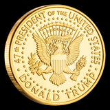 Donald Trump Assassinated Coins 2024 Shooting Collection Medal Trump Fighting for America Collectible Coin (5 Pieces Gold-Gold)